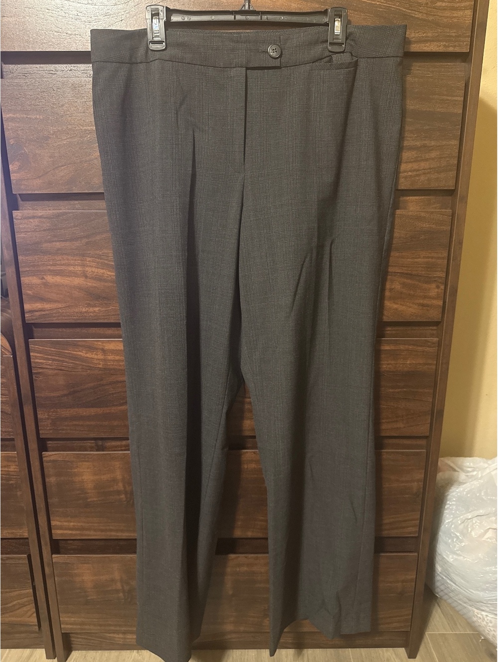 Alfani Women's Gray Plaid Dress Pants Size 16
